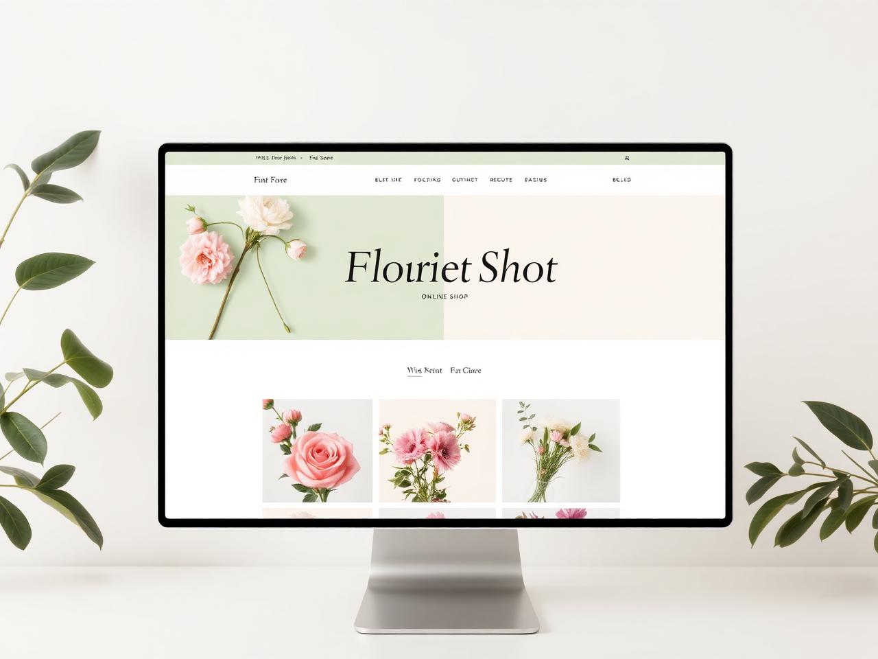 Florist online shop website template design